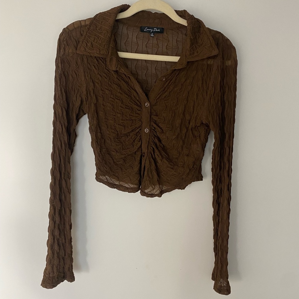 Sheet Brown Top - Picture 4 of 6